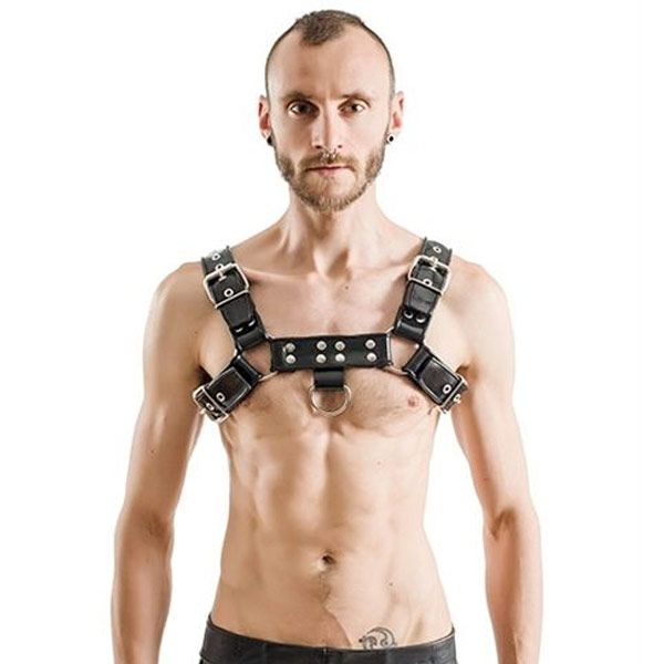 Mister B Rubber Chest Harness Premium | Black