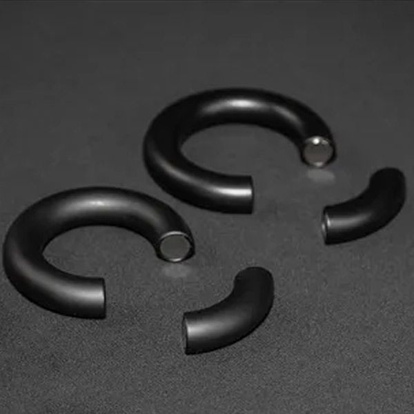 Dark-Ink Black Magnetic Cock Ring