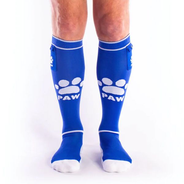 BRUTUS PUPPY Party Socks w. Pockets Blue/White