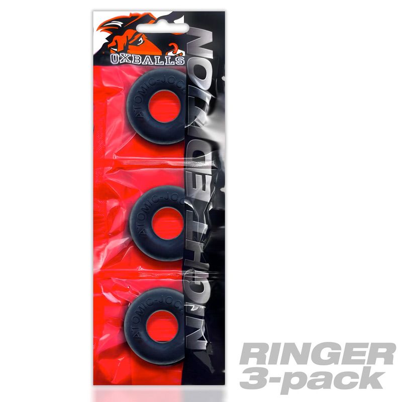 Oxballs RINGER Donut Cockring 3 Pack | Night Black