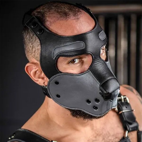 Mr S Leather Bone Hound Puppy Muzzle - Grey