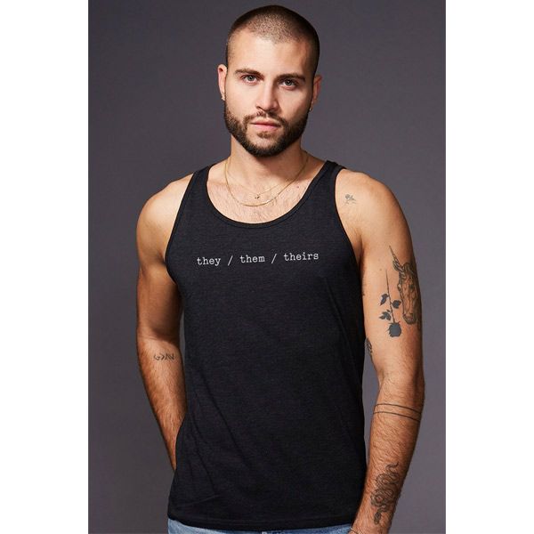 Silber Fuchs They/Them/Theirs PRONOUN Tank | Black