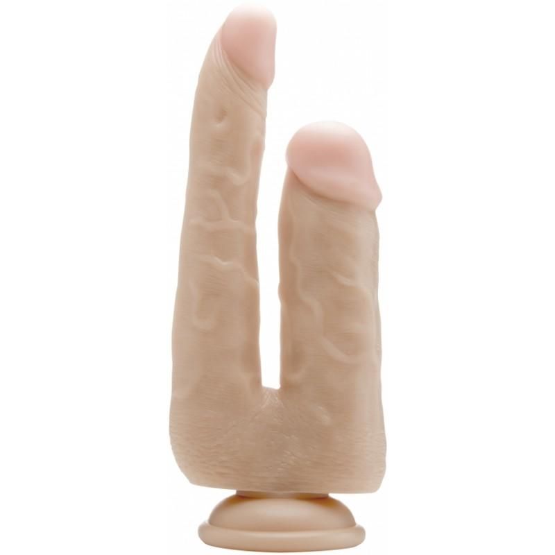 RealRock Realistic Cream DOUBLE STUFFER Cock Dildo | 9 Inches