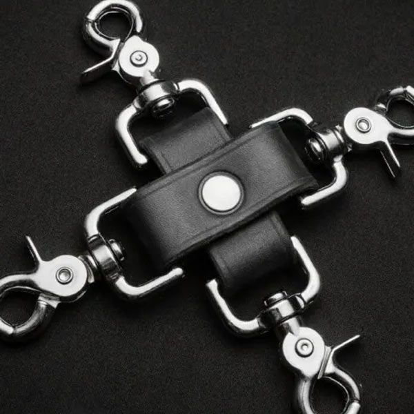 Mr.S Leather Hog Tie Connector with Clip Ends