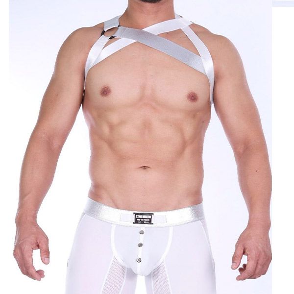 STUD IOTA Chest Harness | White/Silver