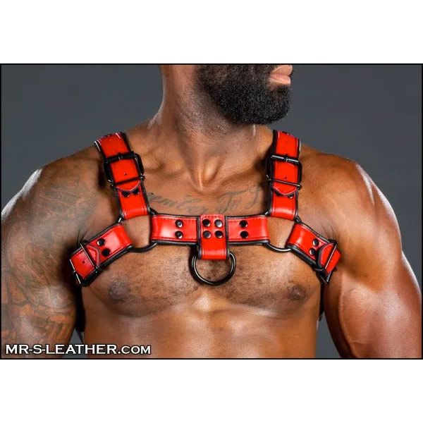 Mr.S Leather Dark Room Bulldog Harness | Red