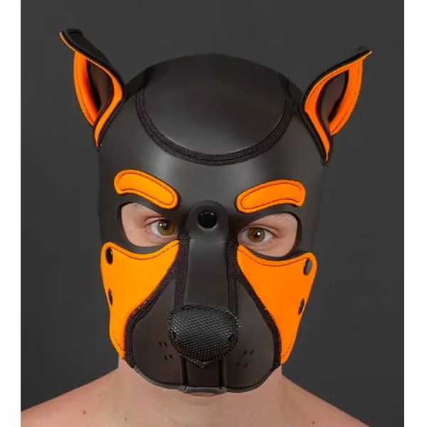 Mr S Leather NEOPRENE FRISKY Puppy Hood | Orange 