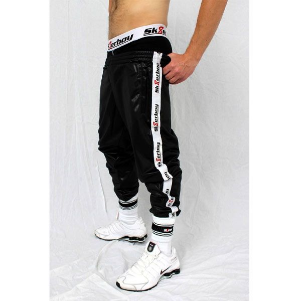 Sk8erboy Shiny Pants | Black/White