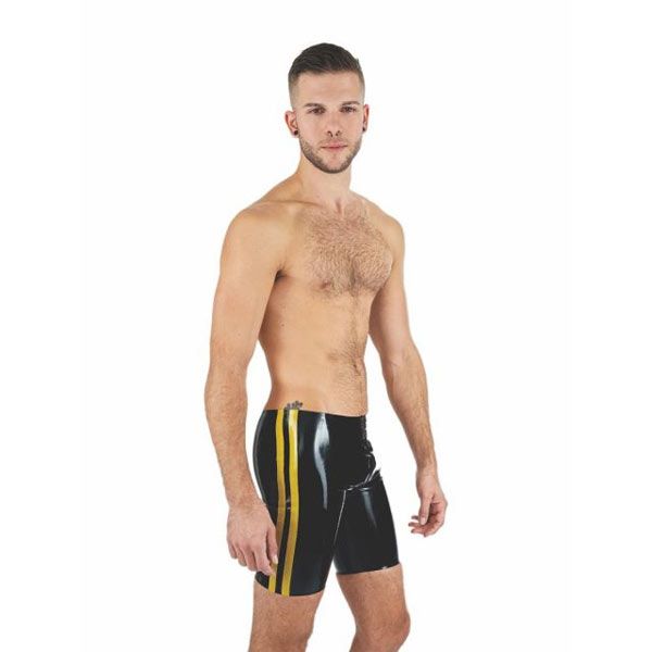 Mister B Rubber Fucker Shorts | Black/Yellow