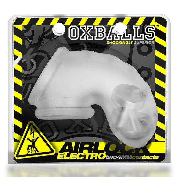 Oxballs AIRLOCK ELECTRO Air-Lite Vented Chastity | Clear Ice