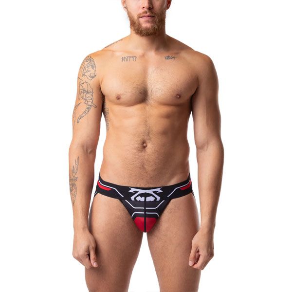 Nasty Pig SPLIT Jock Strap | Black/Red