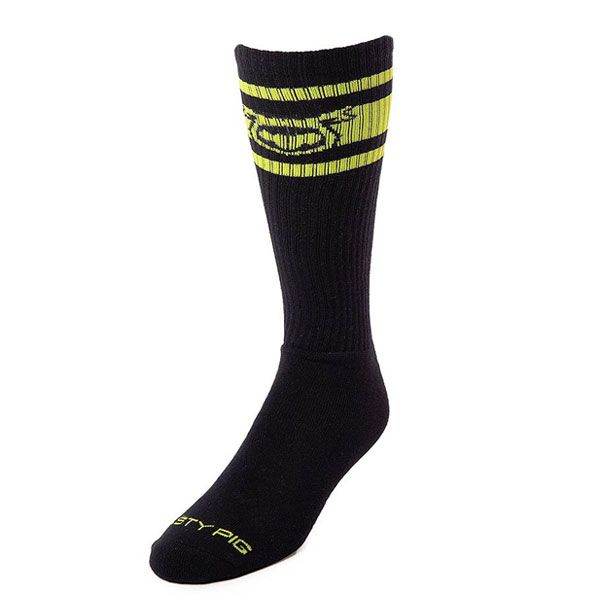 Nasty Pig HOOK'D UP Sport Socks | Black/Acid Lime