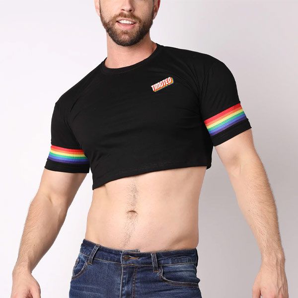 Timoteo PRIDE 23 Crop Top | Black