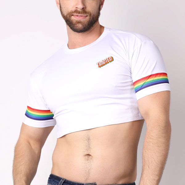 Timoteo PRIDE 23 Crop Top | White
