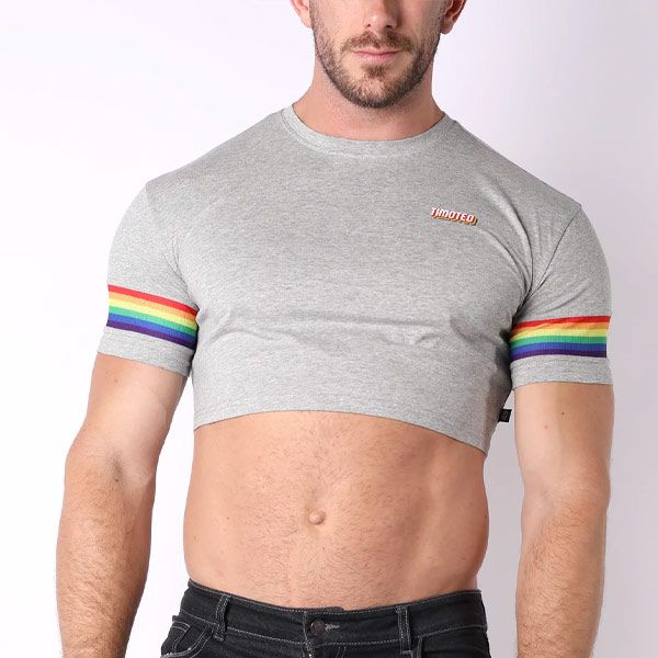 Timoteo PRIDE 23 Crop Top | Grey