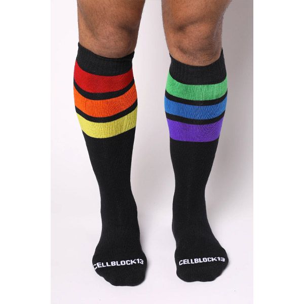 Cell Block 13 PRIDE Knee High Socks | Black