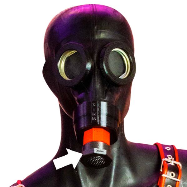 XTRM Breath Control Gas Mask Attachment | Black/Red