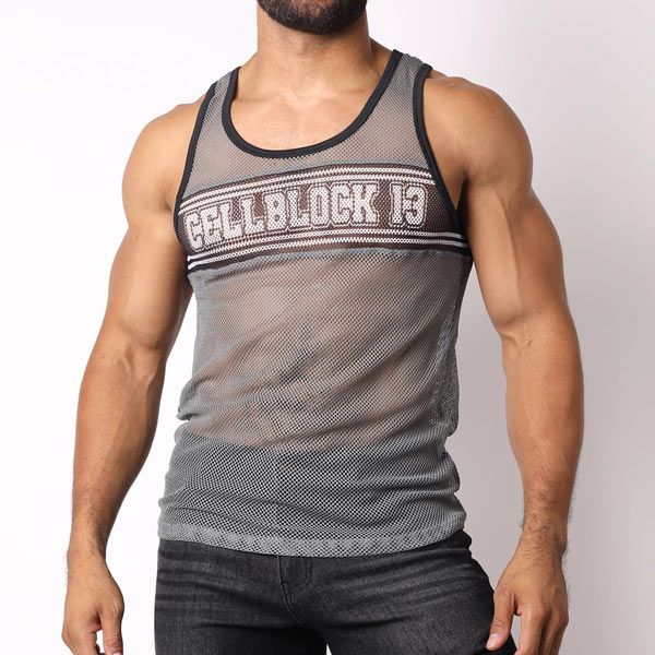 Cell Block 13 CHALLENGER Mesh Tank Top | Grey