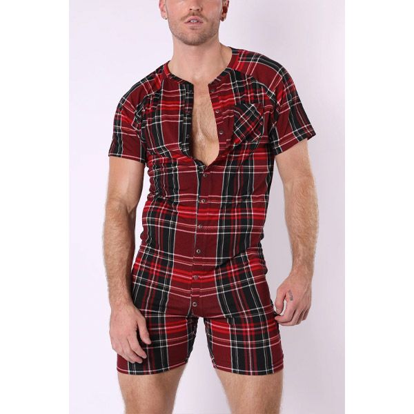 Timoteo CABIN FEVER Union Suit | Black/Red
