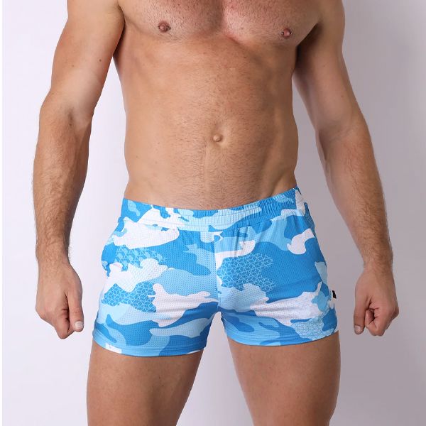 Timoteo SPORT-FIT Camo Cloud Short | Blue