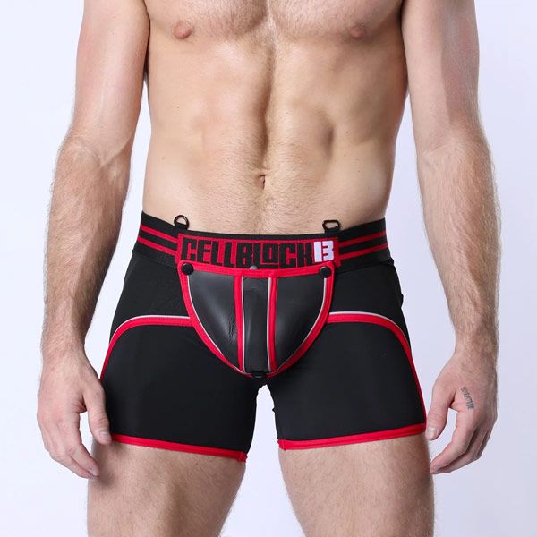 Cell Block 13 MERCURY Neo Zipper Trunk w/ C-Ring + Removable Pouch | Red