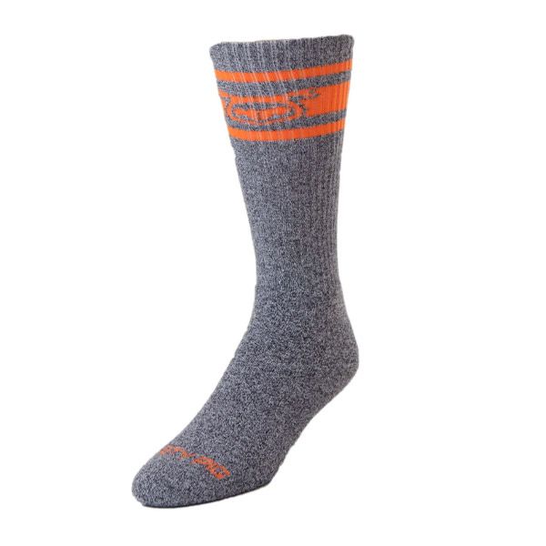 Nasty Pig HOOK'D UP Sport Socks | Static Grey/Flame Orange