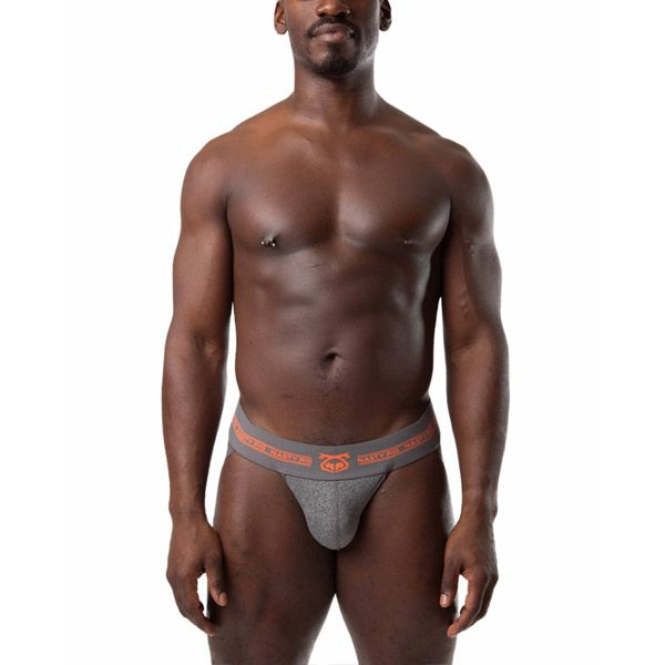 Nasty Pig CORE Jockstrap | Static Grey/Flame Orange