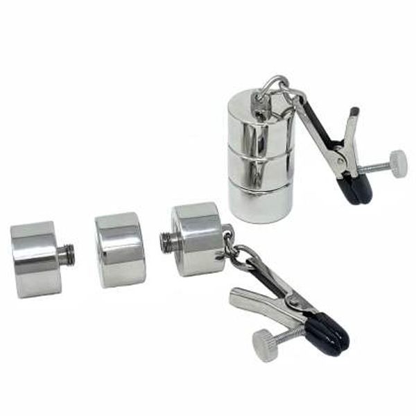Titus Steel WEIGHTED Nipple Clamps | Chrome