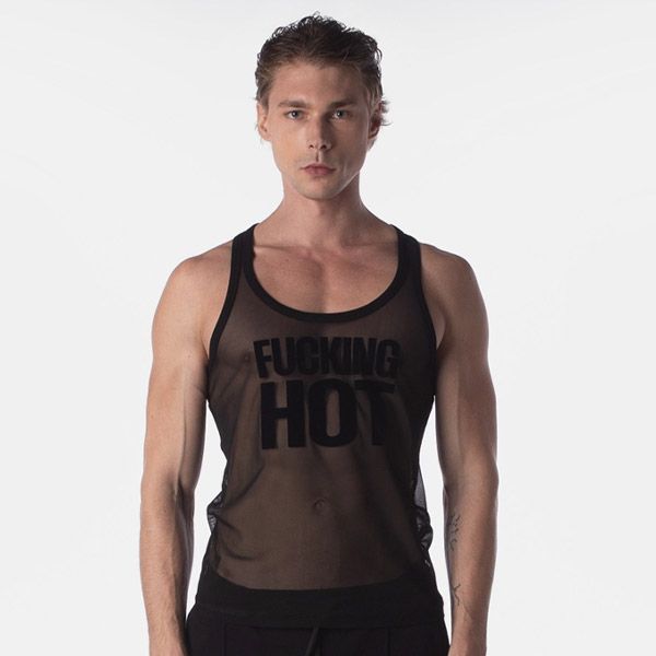 Barcode Berlin Mesh Tank Top FUCKING HOT | Black