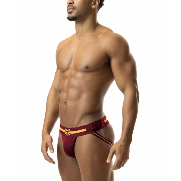 Nasty Pig VARSITY Jock Strap | Burgundy/Goldenrod