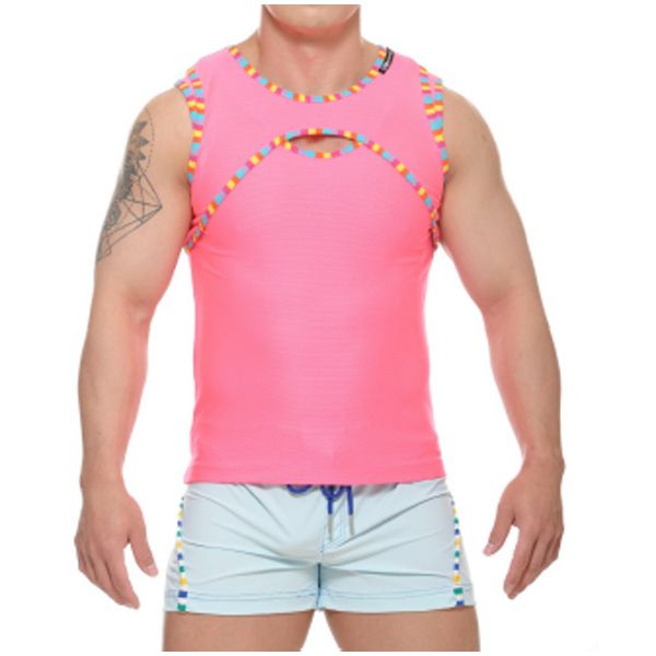 Pink chest harness top