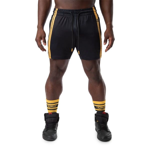 Nasty Pig INDUCTION Rugby Short | Black / Electric Yellow