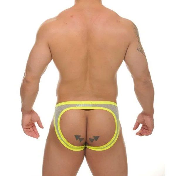 STUD YOSEMITE Jock Brief | Grey/Neon Yellow