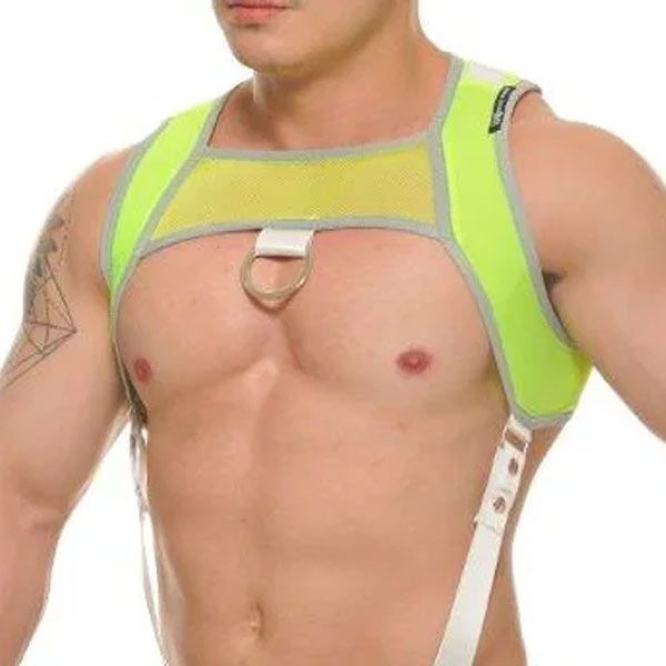 STUD TRIBE Chest Harness | Neon Green