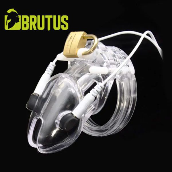 BRUTUS Volt Cage - Electro Chastity Cage Clear