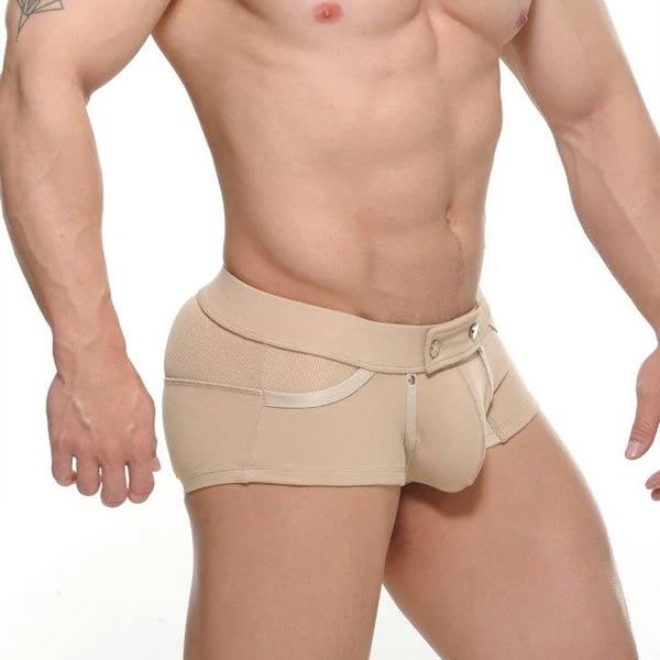 STUD MUTINY Low Rise Trunk | Denim Camel