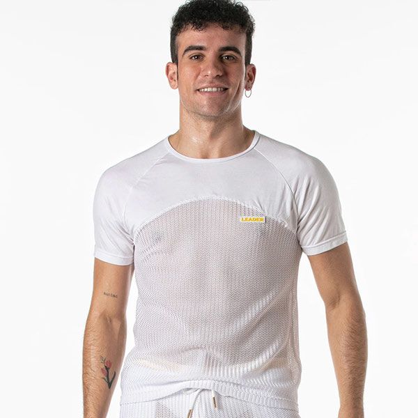 Leader Invictus Mesh T-Shirt | White