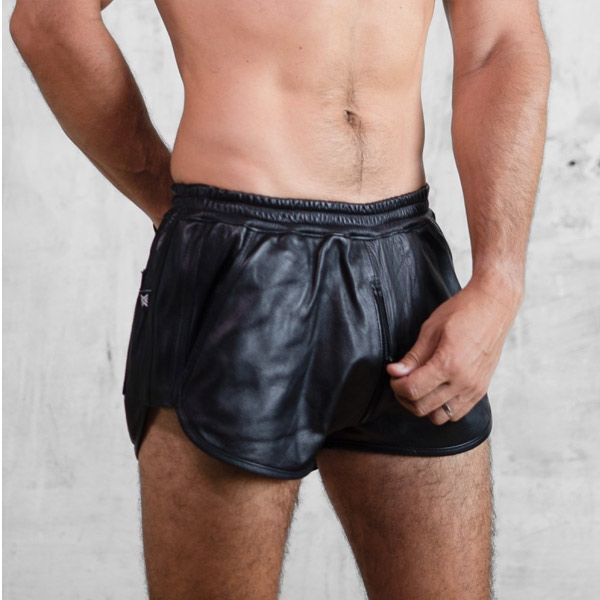 Boxer Barcelona Leather 80s Zipper Short
