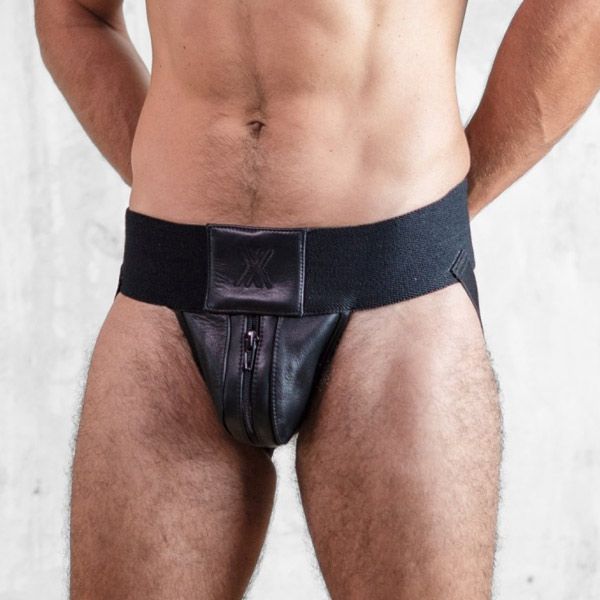 Boxer Barcelona Leather Mega Jock | Black