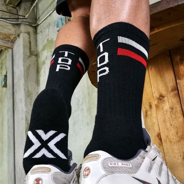 Boxer Barcelona Skater Socks Black/Red/White - TOP