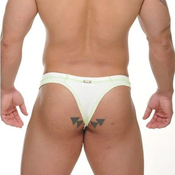 STUD KARMA Thong Brief | White