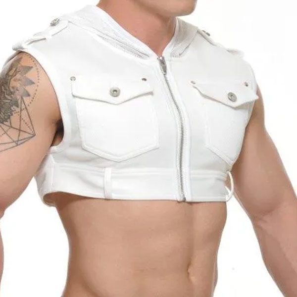 STUD BERND Cropped Top | White