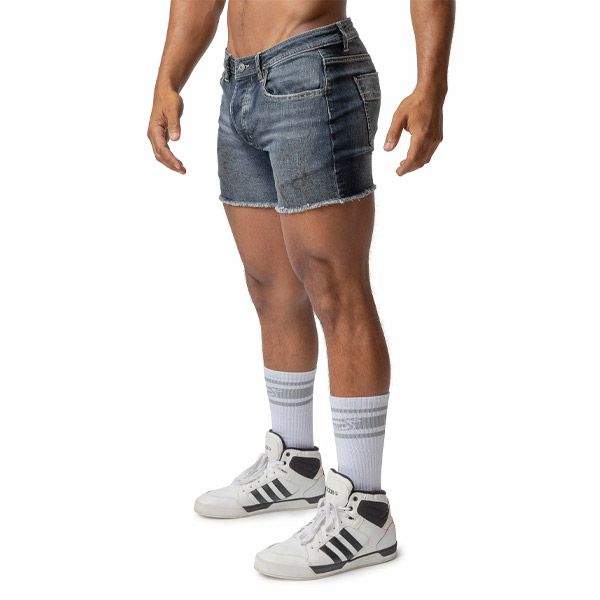 Nasty Pig XXX QUAD Short | Distressed Indigo