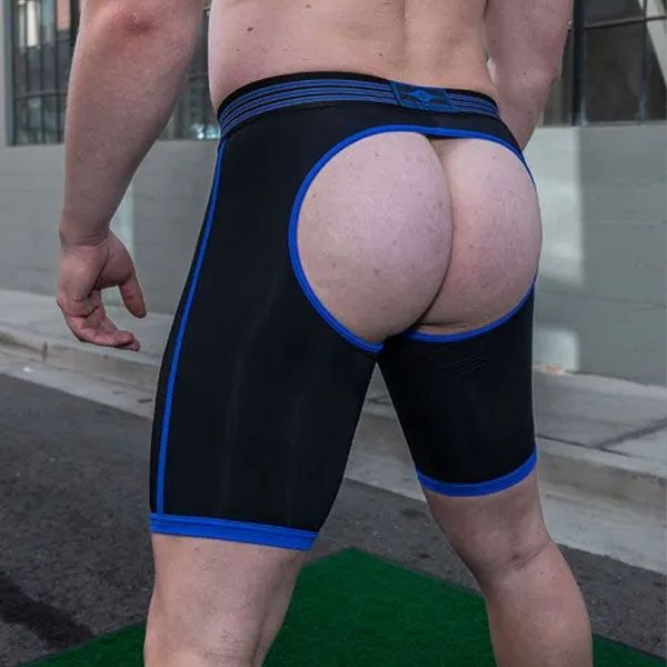 Mr.S Leather Football JOCK Short | Blue
