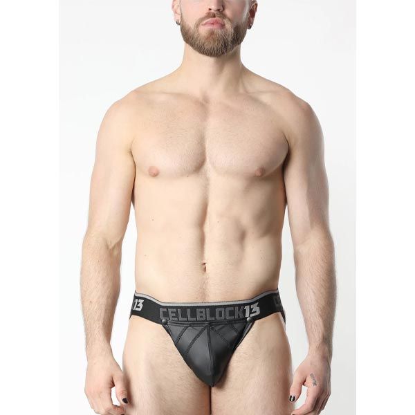 Cell Block 13 Anti-Chrome Snap Up Jockstrap | Black