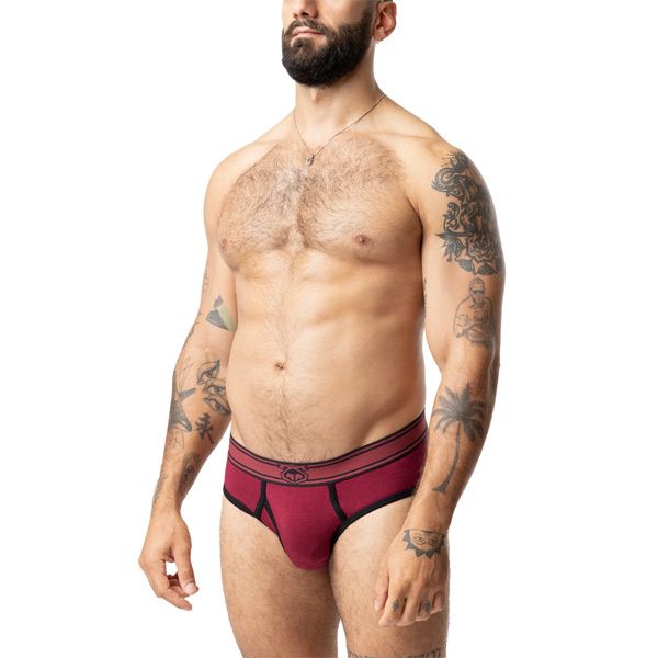 Nasty Pig CORE Y-FRONT Brief | Dark Cardinal/Black