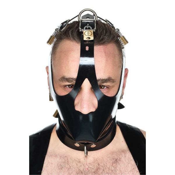 Vilain Garçon Heavy Rubber Locking Head Harness Muzzle