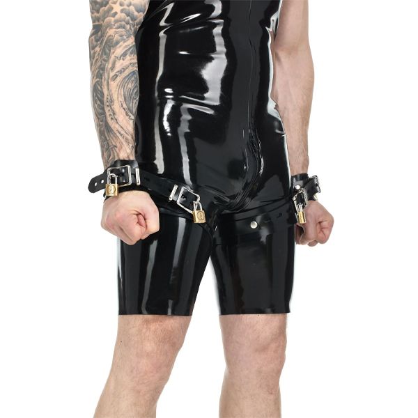 Vilain Garçon Heavy Rubber Thigh-to-Wrist Restraints (2pcs)