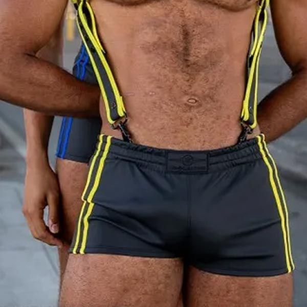 Mr.S Leather FuckGear Sport Shorts | Black/Yellow