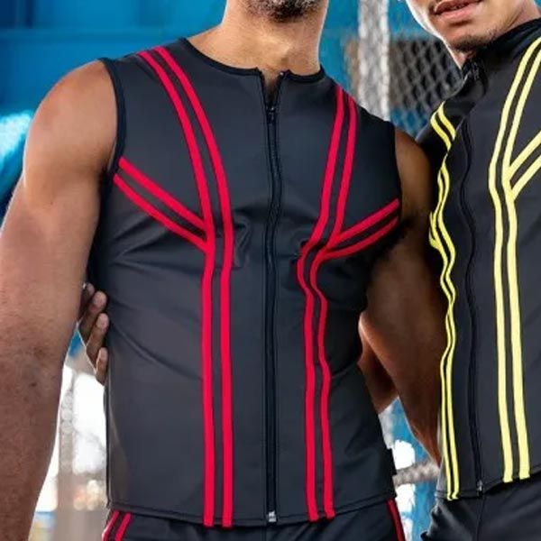 Mr.S Leather FuckGear Racer Vest | Black/Red